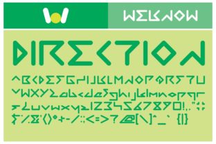Direction Font: A Techno Display Font for Bold Visual Statements